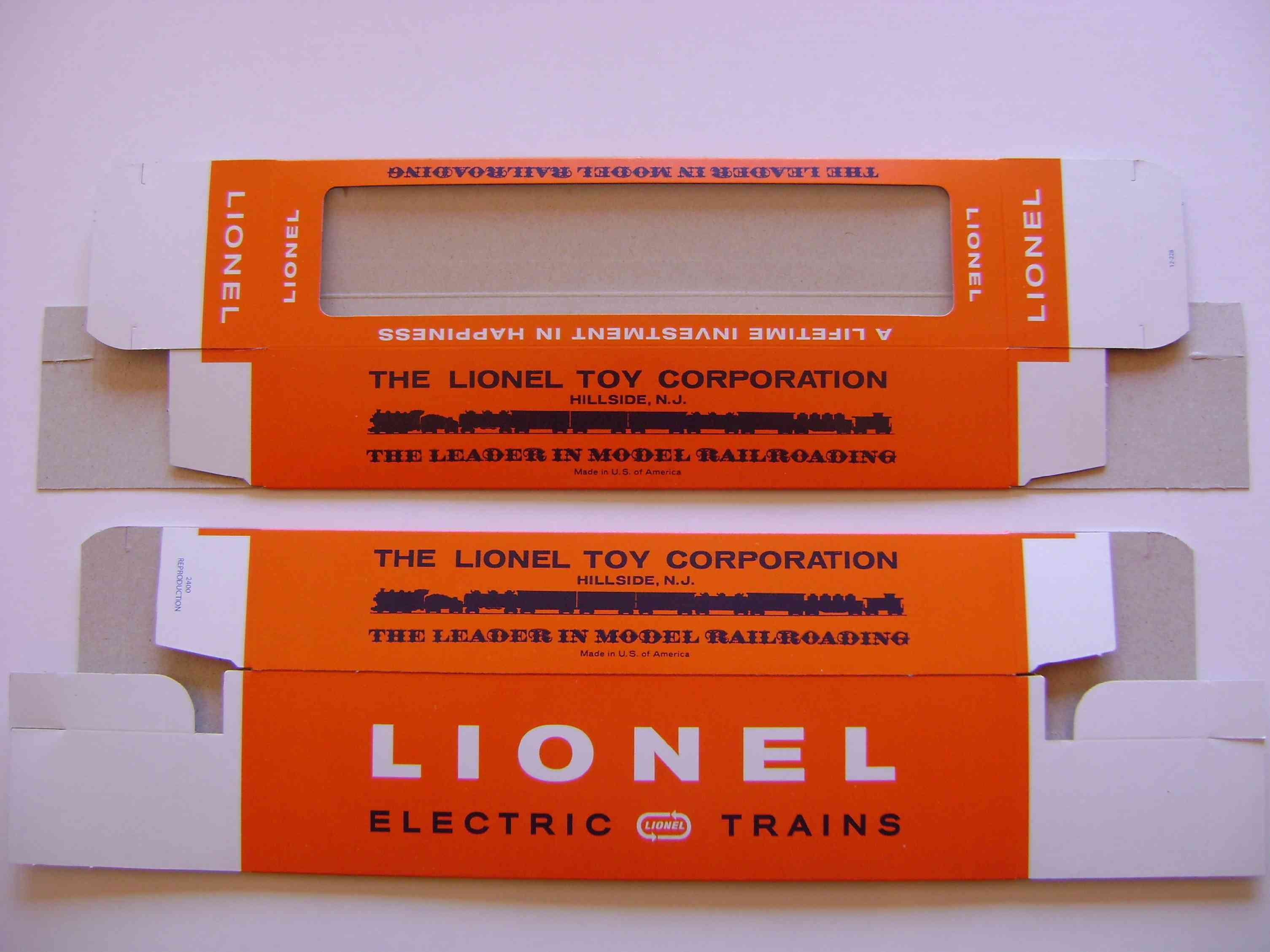 lionel train replacement boxes